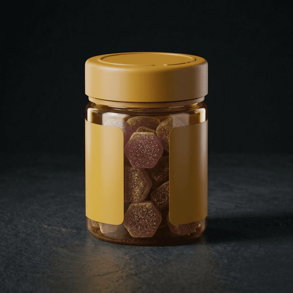 Yellow jar, blank panels — Mango